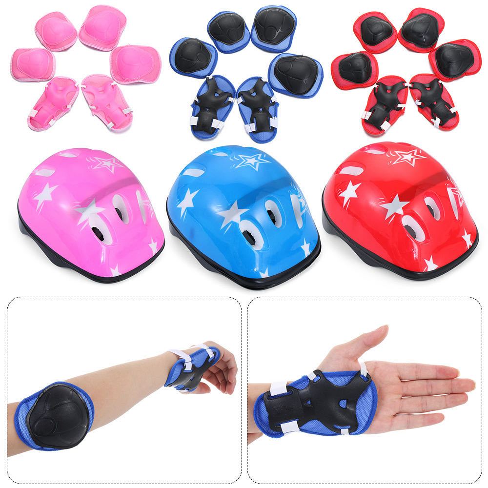 Capacete Joelheira Cotoveleira Luvas - Bicicleta Patinete Skate Patins
