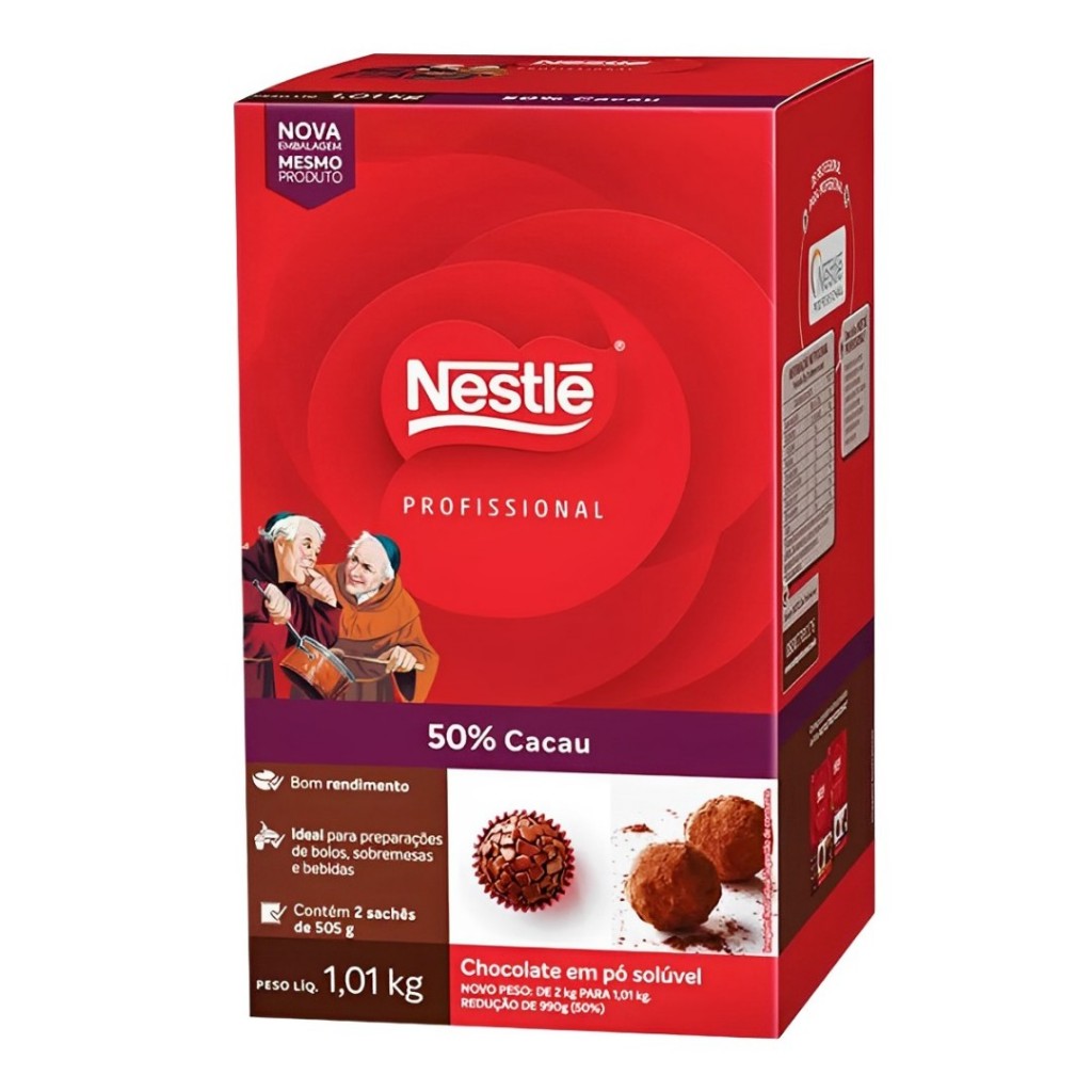 Chocolate em Pó 50% Cacau Padre 1,01kg Nestlé em Oferta na Shopee