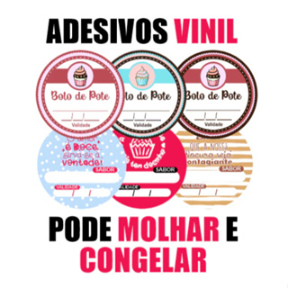 100 etiquetas adesivas SABOR VALIDADE BOLO DE POTE DOCES CONFEITARIA em Oferta na Shopee