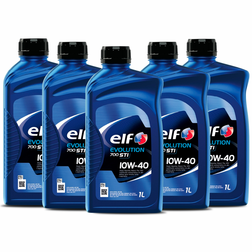 Kit 5x Óleo semissintético Elf Evolution 700 10w40 STI SN