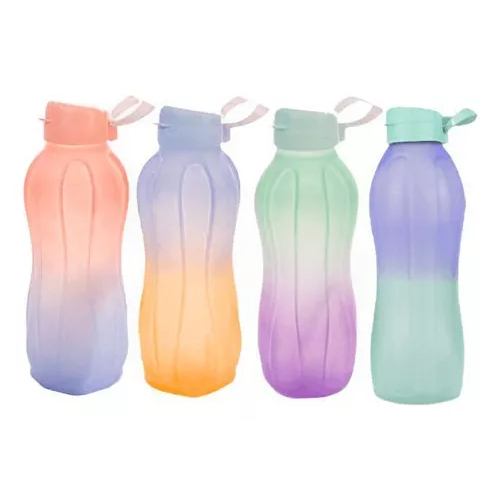 💧 Garrafa de Água 2L, 1,5L e 600ML – 3 Modelos: Motivacional, Bicolor com Stickers e Simples com Trava | Livre de BPA