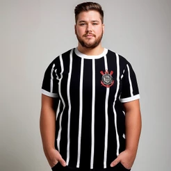 Camisa Plus Size Retrô Corinthians Democracia 1982 Masculina Oficial