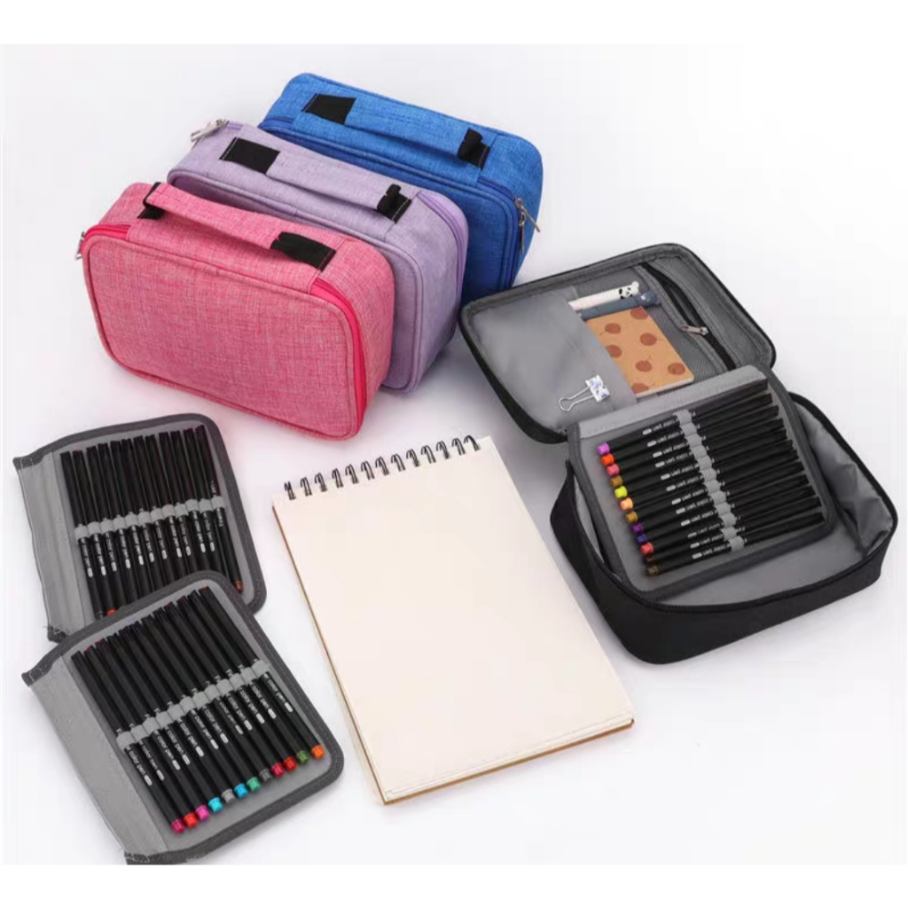 Estojo Escolar Grande Capacidade Com 72 Furos Alta Capcidade 3 Compartimentos bem grande1929 em Oferta na Shopee