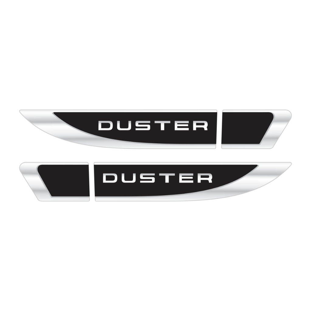 Par Aplique De Paralama Renault Duster Autocolante Resinado Premium