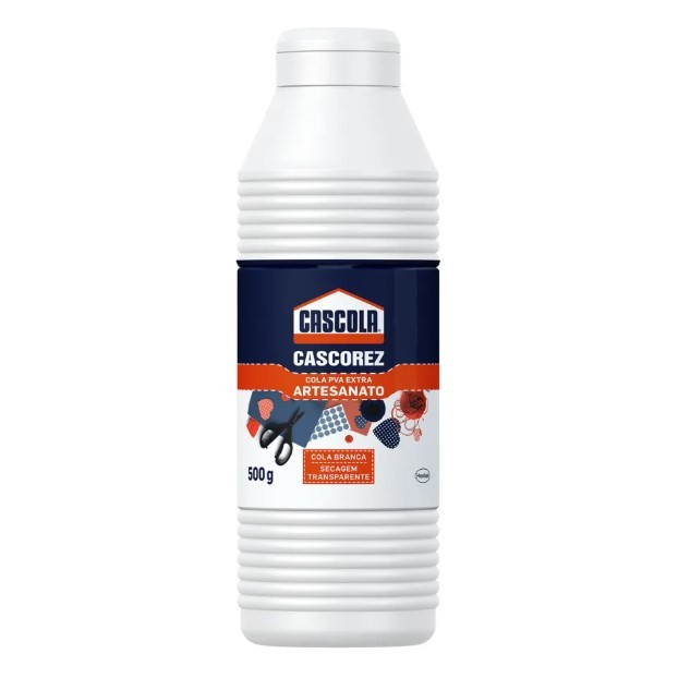 Cascola Cascorez Extra PVA 500g: Cola Branca para Artesanato, Madeira, Papel e Materiais Porosos