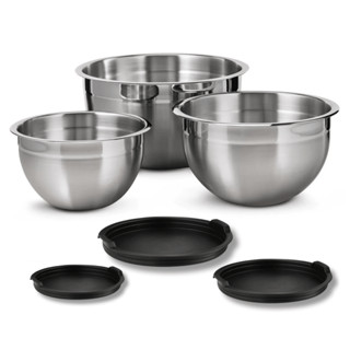 Kit 3 Tigela Aço Inox Bowl Funda Multiuso Redonda Saladeira Confeitaria Bowls Vasilha Com ...