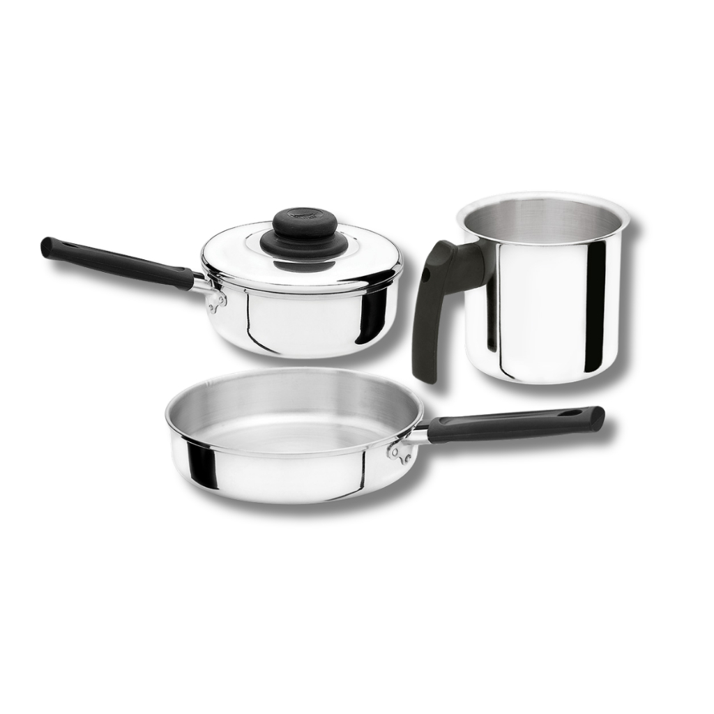 Conjunto de Panela Canecão Frigideira Polido 3 Peças FortLar- LAM em Oferta na Shopee