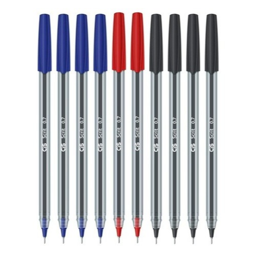 Kit 10 Canetas Esferográfica Scrit Ponta Agulha 0.7mm Cis