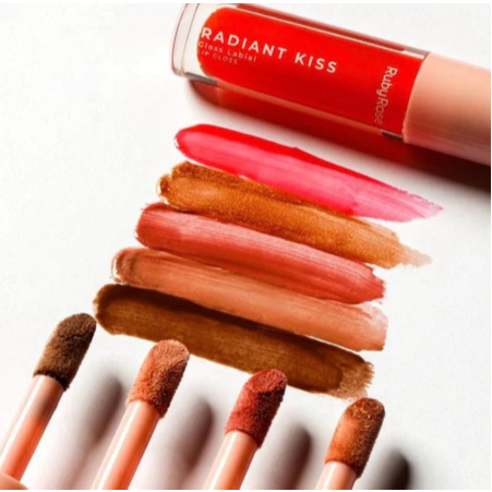 Gloss Labial Radiant Kiss - Ruby Rose em Oferta na Shopee