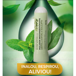 Inalador Descongestionante Nasal Descongestionar Nariz Mentol 0,7g - Abelha Rainha