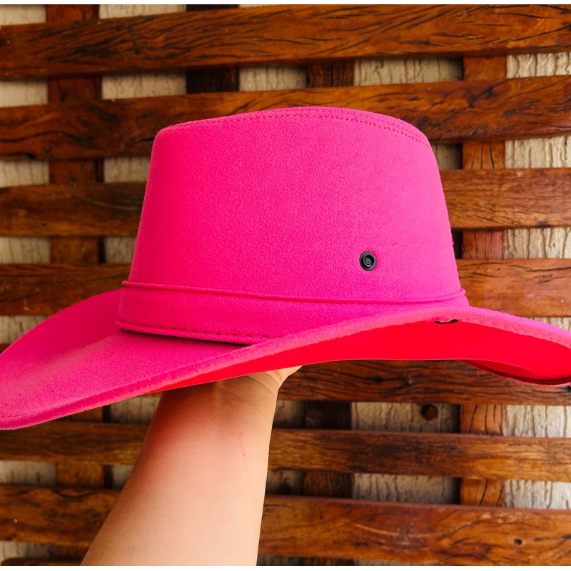 Chapeu infantil Rodeio anivertsario Menina tema Ana castela rosa preto pink junina country cowboy