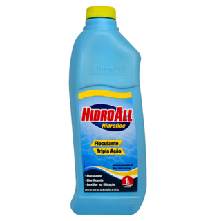 Floculante/Clarificante Hidrofloc 1L Hidroall em Oferta na Shopee