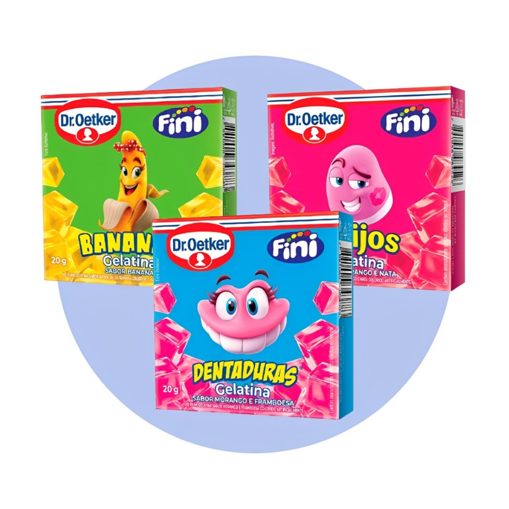 Gelatina Dr.Oetker e Fini 20g | Sobremesa Colorida Ideal para Festa