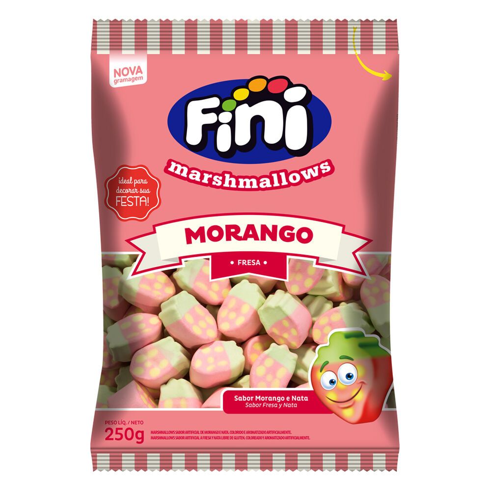 Marshmallow Morango 250g Fini