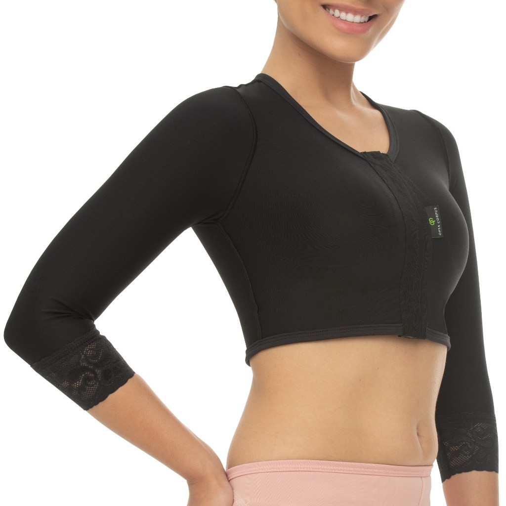 Sutiã Colete Com Mangas Pós Cirúrgico Mamoplastia Prótese Em Emana®