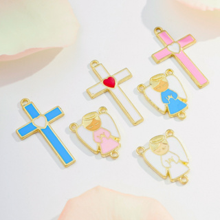 Entremeios Para Terço Anjinho + Crucifixos Para Terço Coração Alta Qualidade Crisma Batismo Infantil em Oferta na Shopee