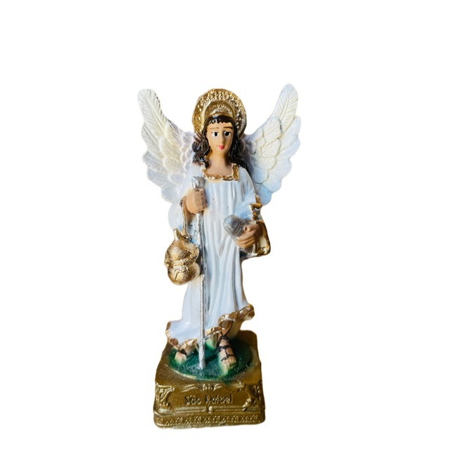Imagem Anjo Rafael mini 10 cm de resina nacional