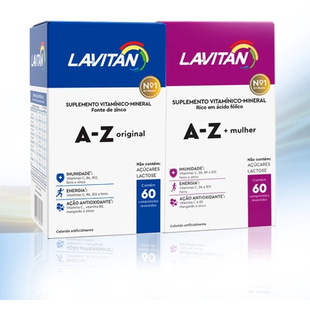 Kit Lavitan A-Z - Lavitan A-Z Mulher com 60 Caps - Multivitamínico Minerais em Oferta na Shopee