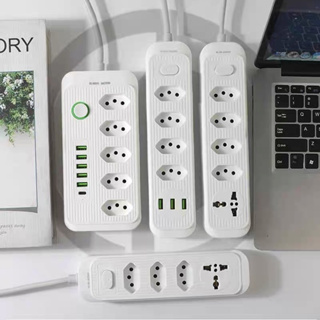 A Extensão Régua de 5 Tomadas 2 Tomadas Universal 2 Porta USB 1 Tipo-C 1,90m Bivolt - A631 em Oferta na Shopee