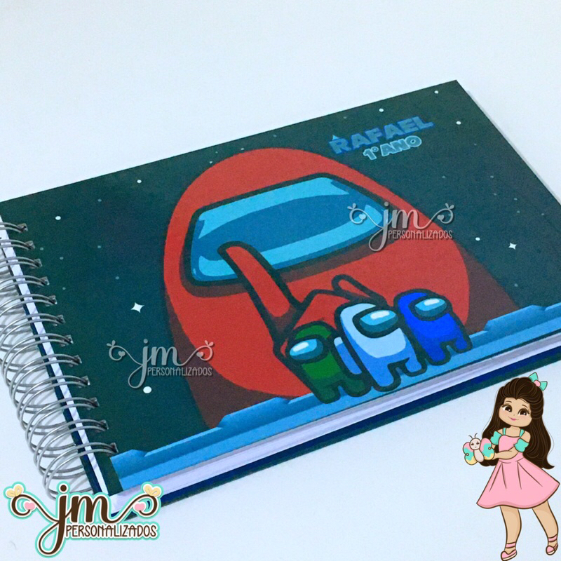 Caderno Meia Pauta Personalizado 48f. ou 96f.- Tema: Among | ESCOLHA SEU TEMA | Caderno | Meia Pauta | Pautado