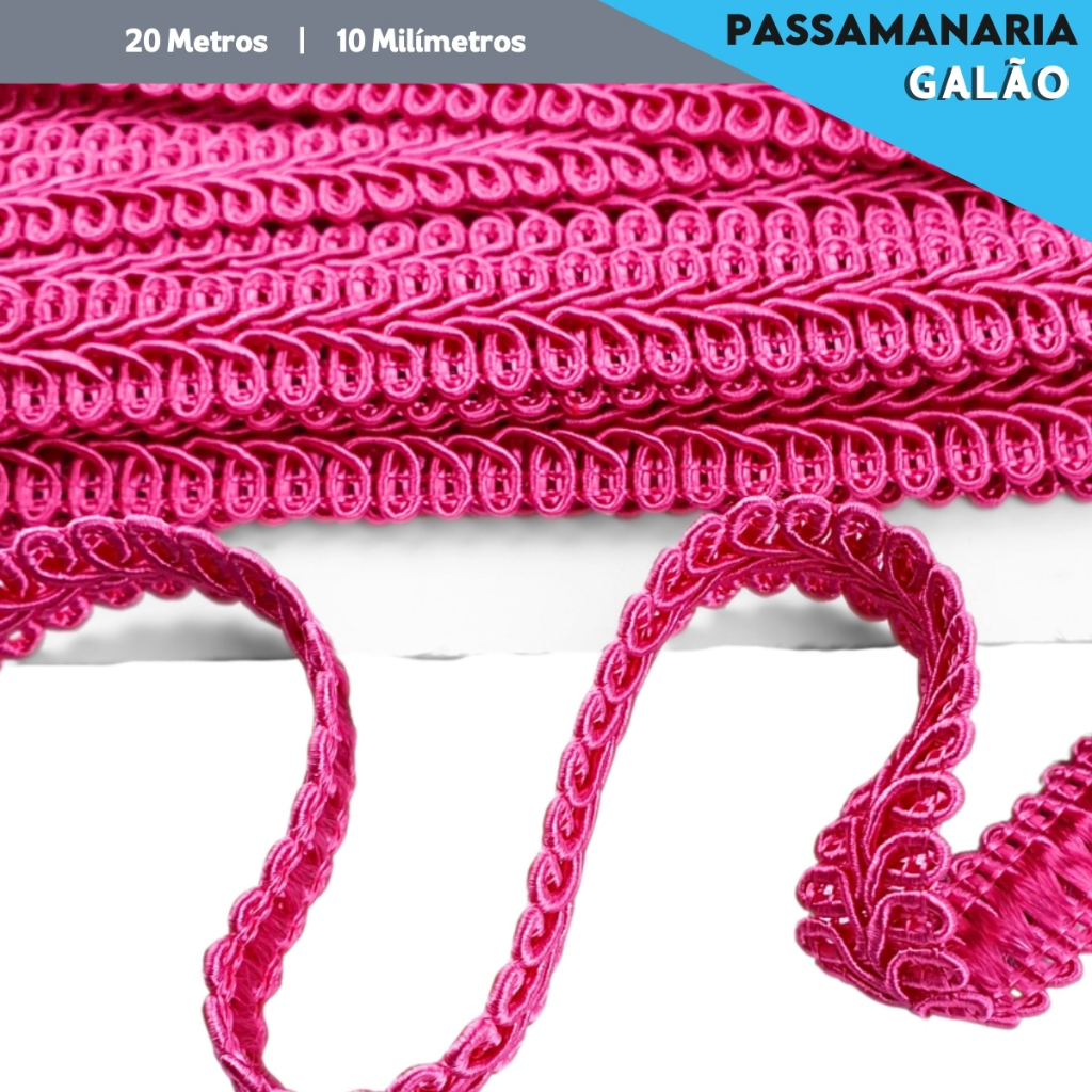 Passamanaria - Fita Galão 10mm - Rolo Com 20 Metros Várias Cores - 91- Aero em Oferta na Shopee