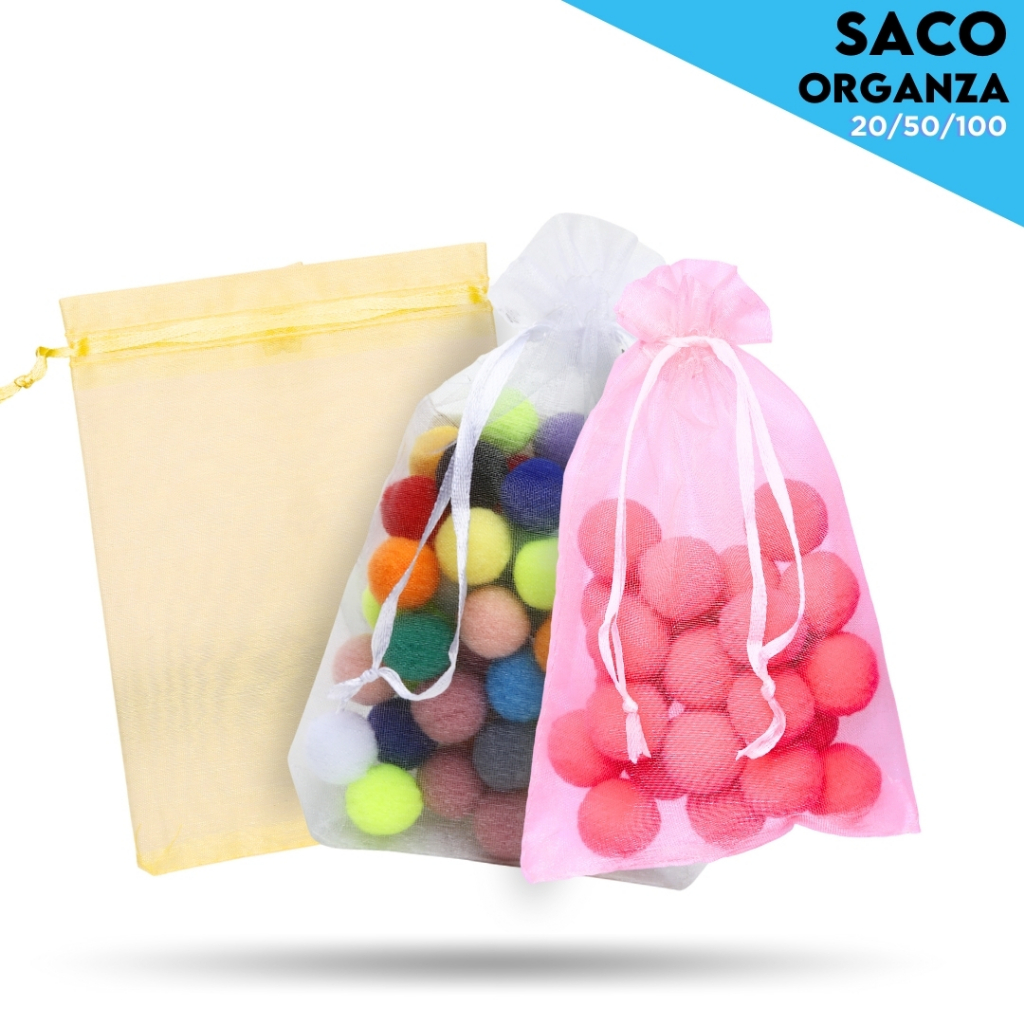 Saquinhos De Organza - Saquinhos Para Lembrancinhas 9x12 Diversas Cores - 20/50/100 Unidades- Aero