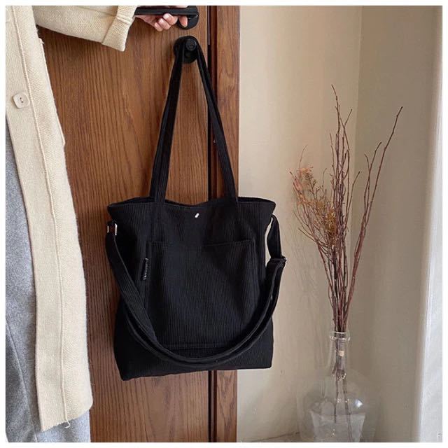 bolsa feminina transversal e ombro veludo cotelê (2203*2201) em Oferta na Shopee