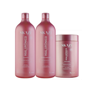 Kit Skazi Vegano Hialurônico Shampoo Condicionador E Máscara 1Kg em Oferta na Shopee