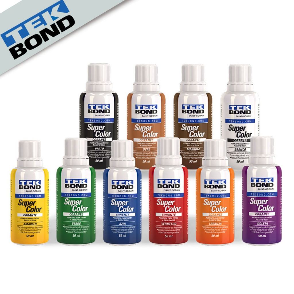 Corante Líquido Super Color 50ml Tekbond em Oferta na Shopee