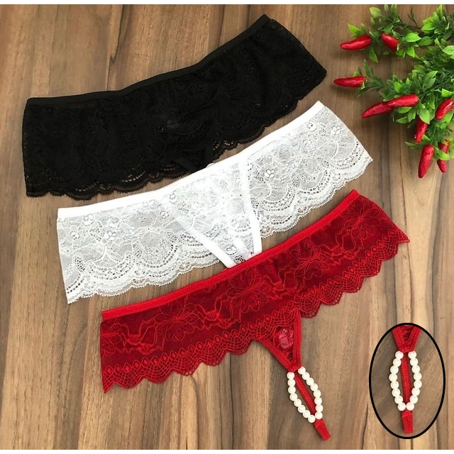 Calcinha com Pérolas Fio Dental Tailandesa Sexy Massageadora Erótica Lingerie Feminina Promoção em Oferta na Shopee