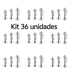 Kit 36(3 cartelas) Piercings labret queixo Spike aço inox cirúrgico