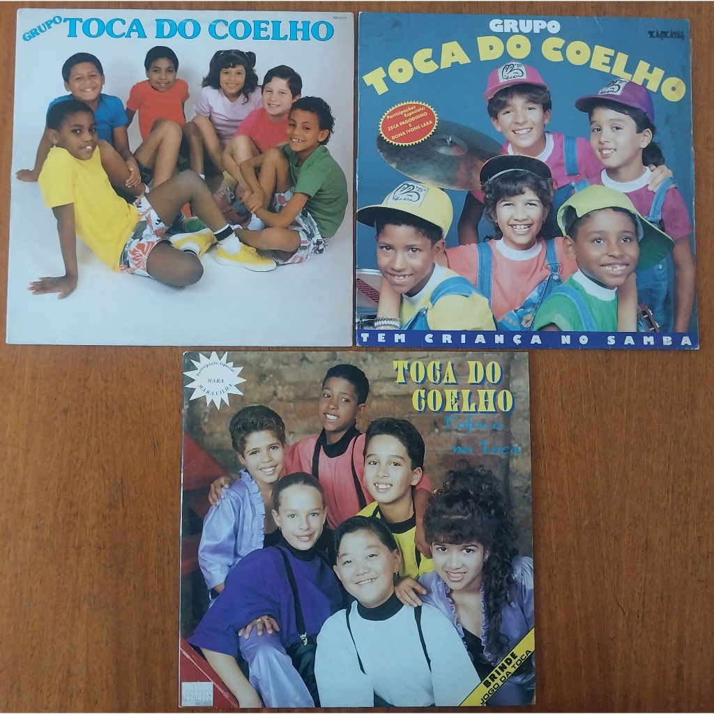 LP - GRUPO TOCA DO COELHO - LOTE COM 3 DISCOS DO GRUPO
