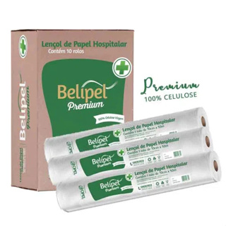 Lençol papel descartável maca 70cm premium luxo 100% celulose Cipel hospitalar - 1 Rolo em Oferta na Shopee