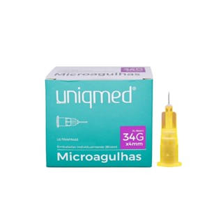 Agulhas Lebel 34GX4mm Microagulhas Uniqmed - 50 Unidades em Oferta na Shopee