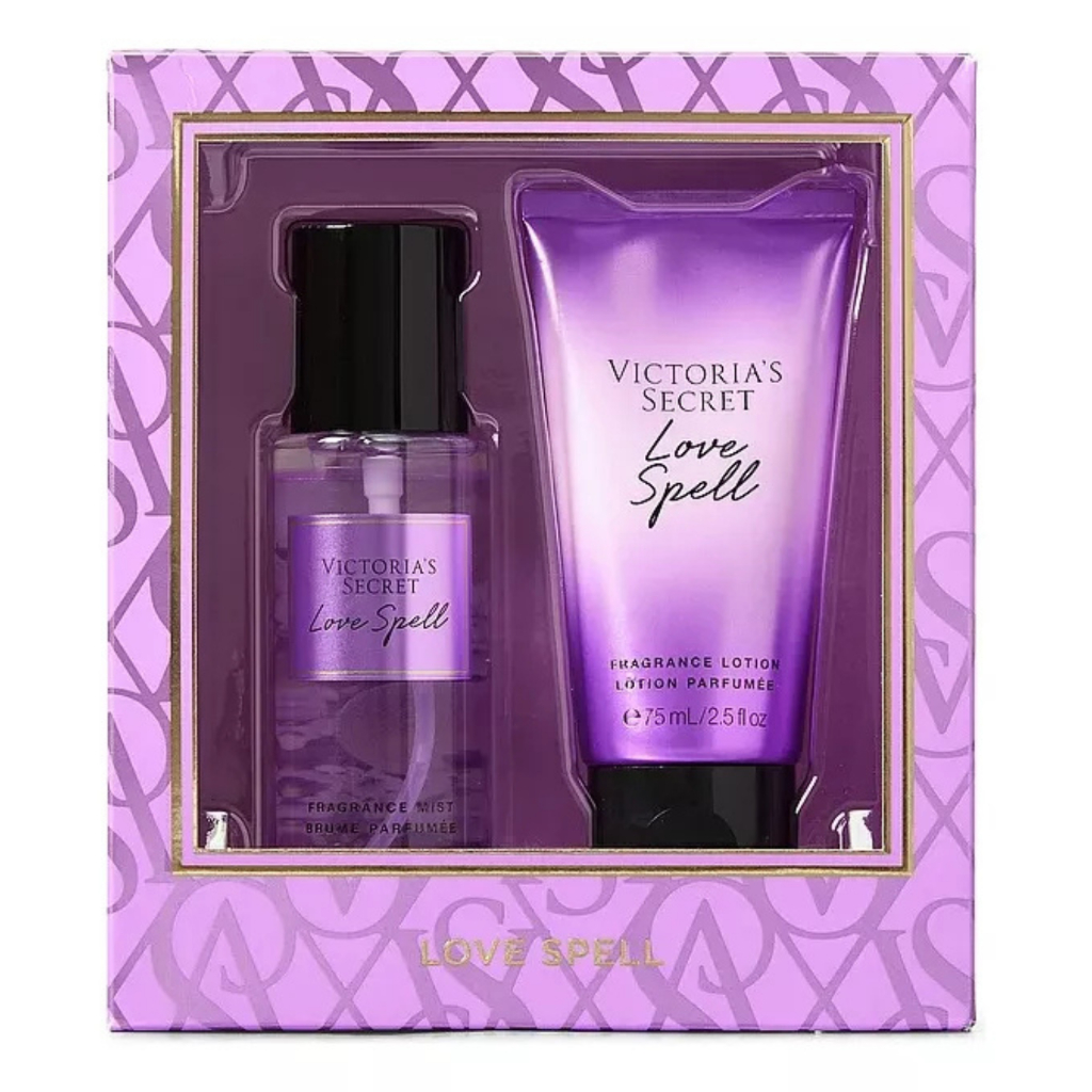 Kit Victoria's Secret Mini Body Splash & Body Lotion Love Spell 75ml