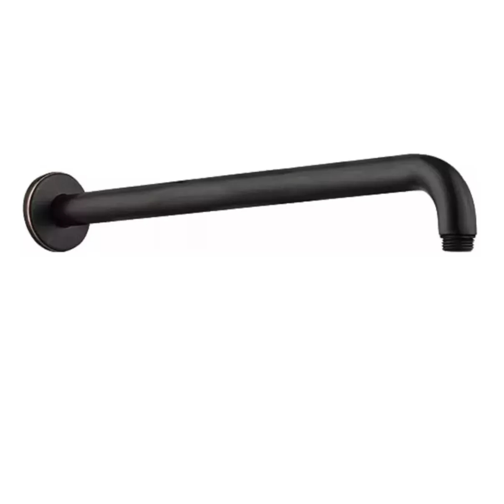 Braço Redondo Preto Para Chuveiro Ducha 38cm Com Pequenas Avarias