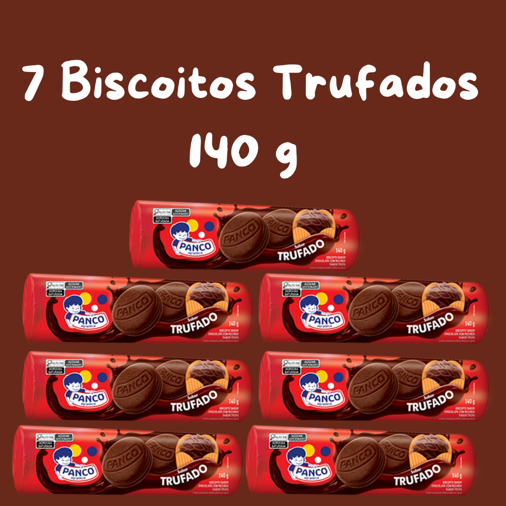 7 Biscoitos Recheado Panco sabor trufado 140 g