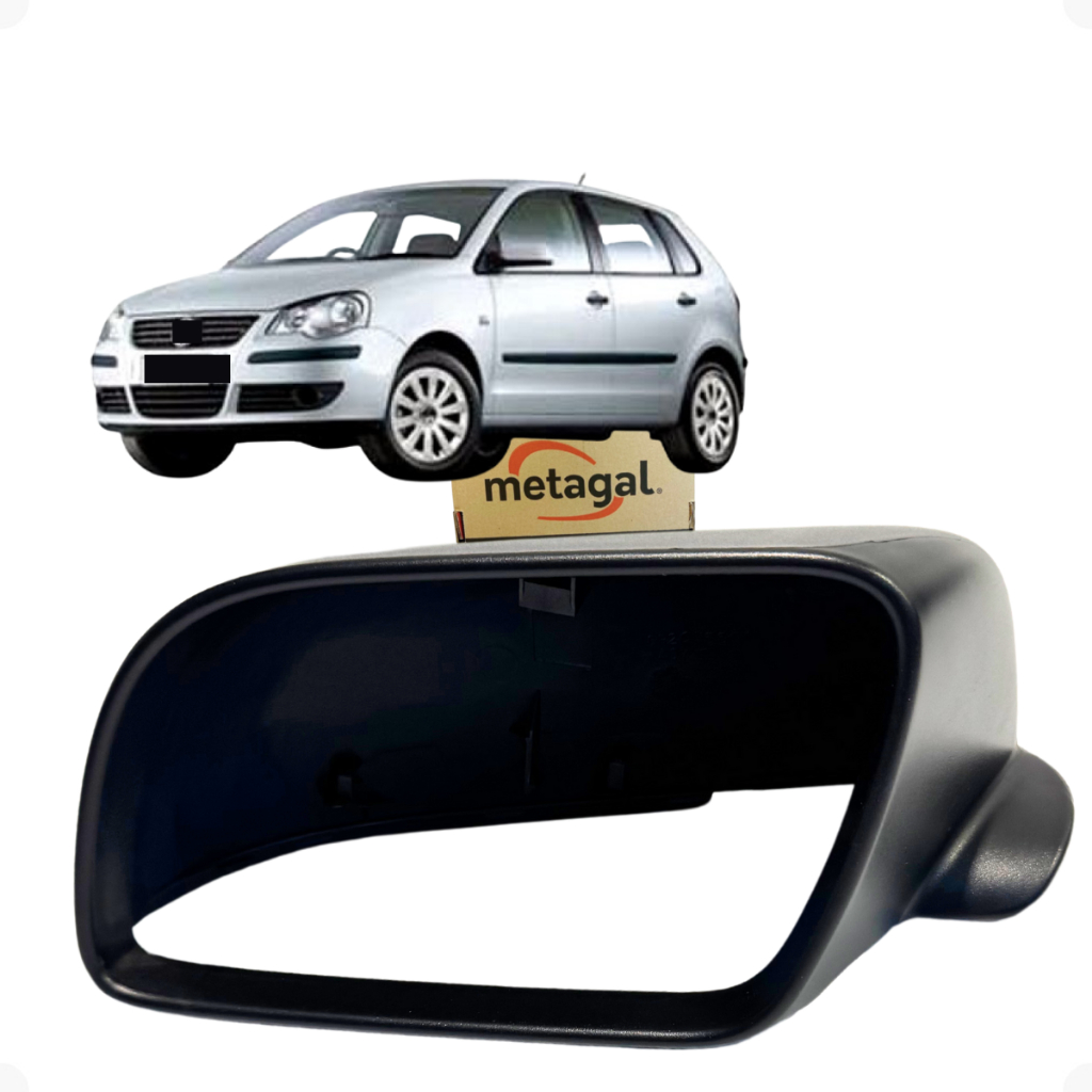 Capa Retrovisor Polo Texturizada Lado Esquerdo Motorista 2002 2003 2004 2005 2006 2007 2008 em Oferta na Shopee