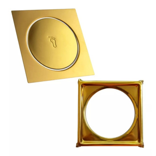 Ralo click 9,5x9,5cm Dourado c/ Caixilho em Oferta na Shopee