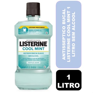 Antisséptico Bucal Listerine COOL MINT Sem Álcool - 1 Litro em Oferta na Shopee