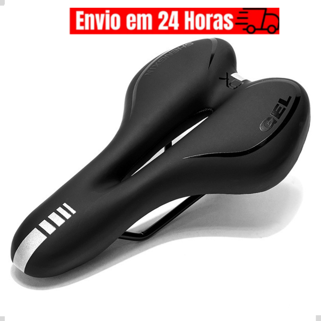 Selim Gel Bike MTB Sport Vazado 275 X 155mm Anti-prostático Bicicleta Banco GTA Espuma