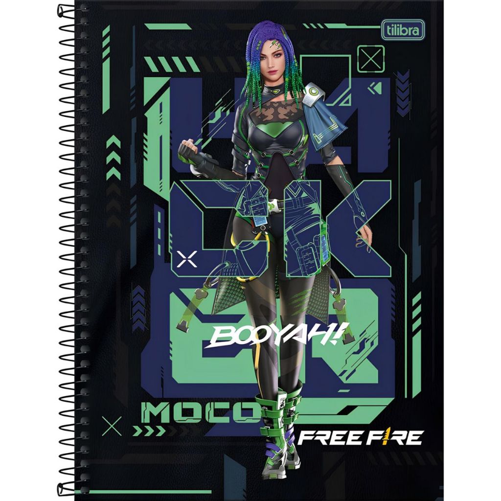 Caderno Espiral Universitário Tilibra 10 Matérias 160 Folhas Free Fire Sortido