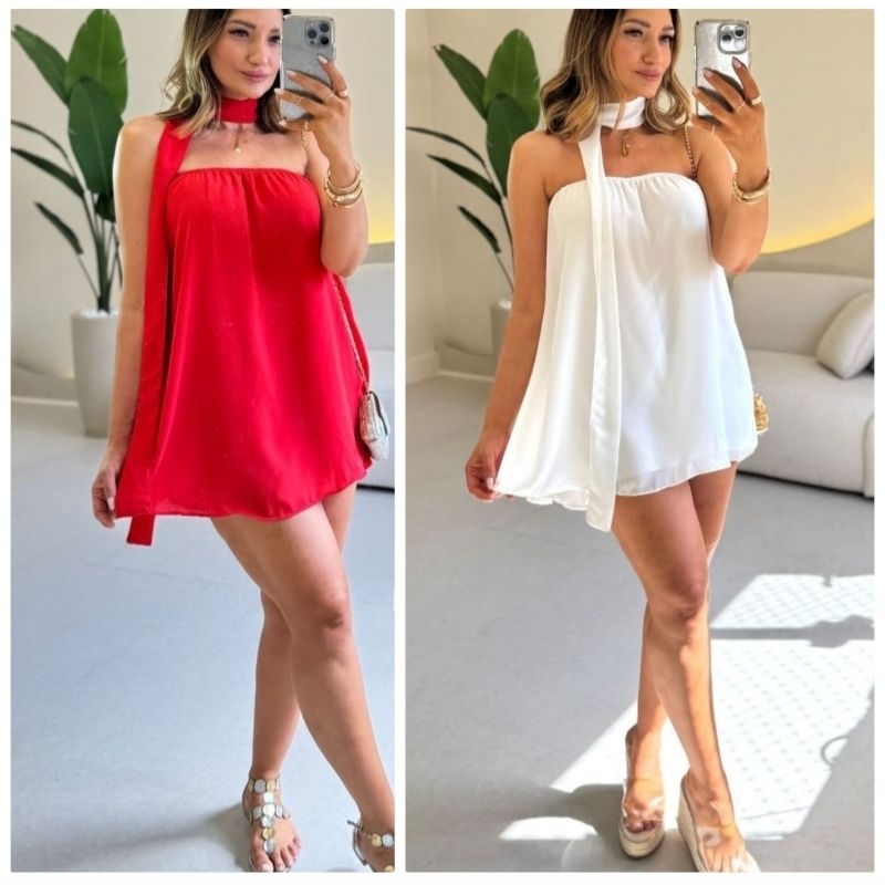 VESTIDO MACAQUINHO TOMARA QUE CAIA VERMELHO VESTIDO VERMELHO MACAQUINHO BRANCO VESTIDO BRANCO AMARRAÇÃO FESTA NATAL ANO