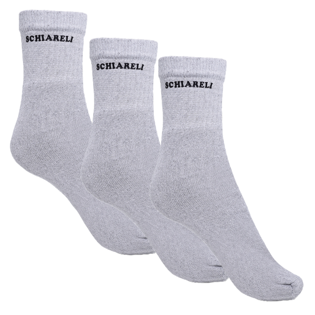 Kit 3 Pares de Meias de Cano Médio Adulto Masculino Feminino Unissex Macia Confortável Sch 240