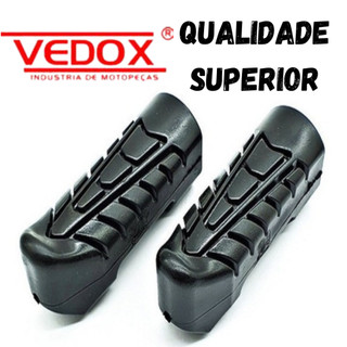 Par Estribo Pedaleira Borracha Vedox Cg Titan Fan Start 160