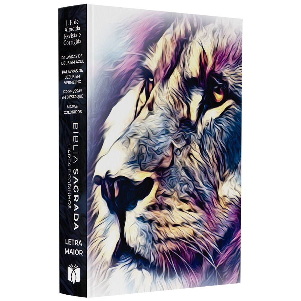Bíblia Sagrada Leão Consumado | ARC | Letra Grande | Harpa Avivada e Corinhos | Capa Dura em Oferta na Shopee
