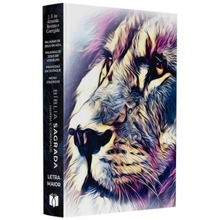 Bíblia Sagrada Leão Consumado | ARC | Letra Grande | Harpa Avivada e Corinhos | Capa Dura em Oferta na Shopee