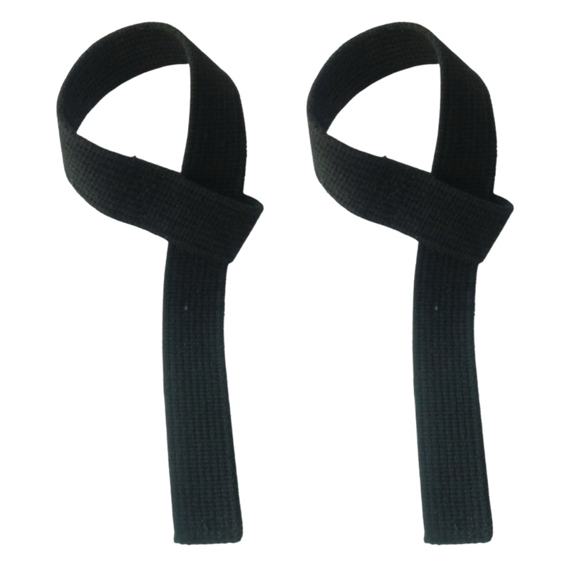 Tala Strap Musculação 100% Algodão Crossfit Cor Tala Strap Preto