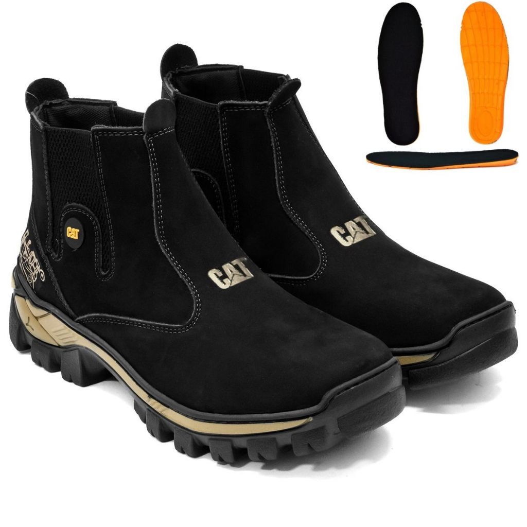 Botina Cat Nobuck S/P Com Palmilha em Gel