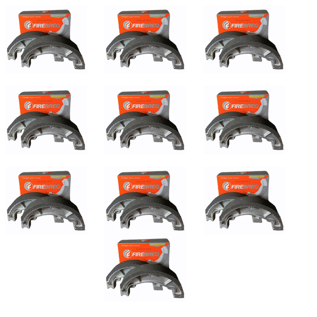 Kit 10 Pares Patim Lona De Freio Titan 125 Titan 150 Fan 125 Fan 150 Traseiro STD Firebreq em Oferta na Shopee